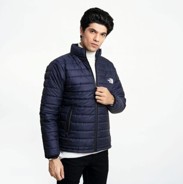 1 Pc Men's Stitched Parachute Puffer Plain Jacket - Image 3