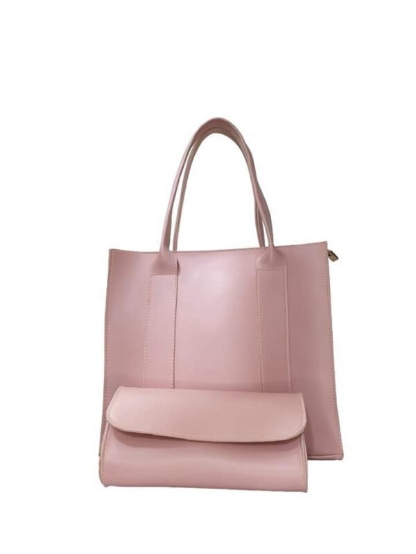 Women's PU Leather Plain Hand Bag - Image 2