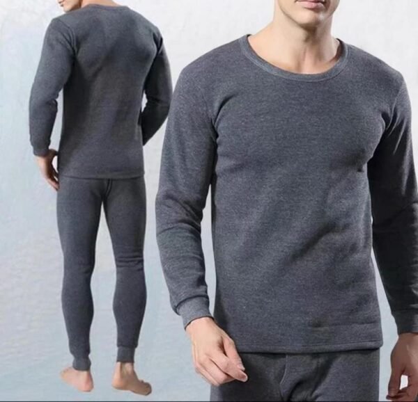 2 Pcs Men's Woolen Thermal suit - Image 2
