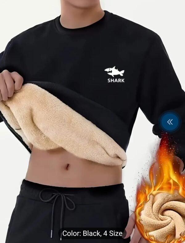 Men's Warm Thickened Crew neck sweatshirt - Image 2