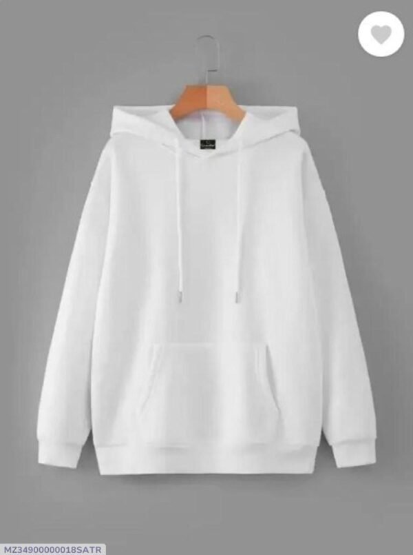 1 Pc Men's Fleece Plain Hoodie - Image 4