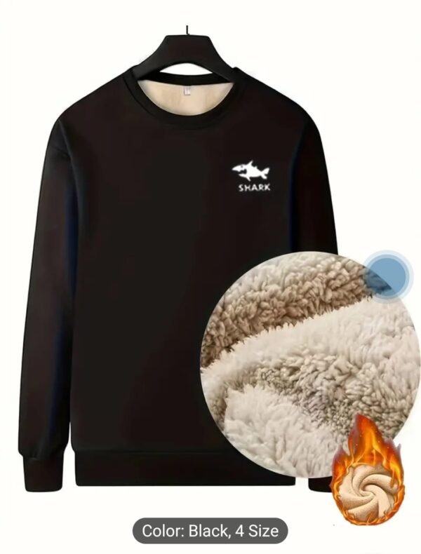 Men's Warm Thickened Crew neck sweatshirt - Image 3